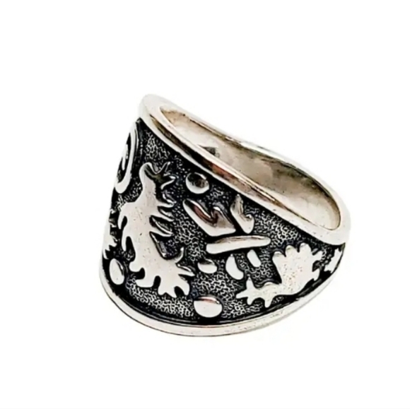 American West by Carolyn Pollack & Jody Naranjo Sterling Silver Symbols Ring - Picture 9 of 17